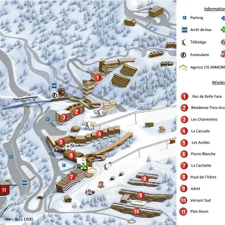 Apartment Montagnard Pour 3 Pers A Arc 1600, Proche Pistes Et Commerces - Fr-1-411-468 *